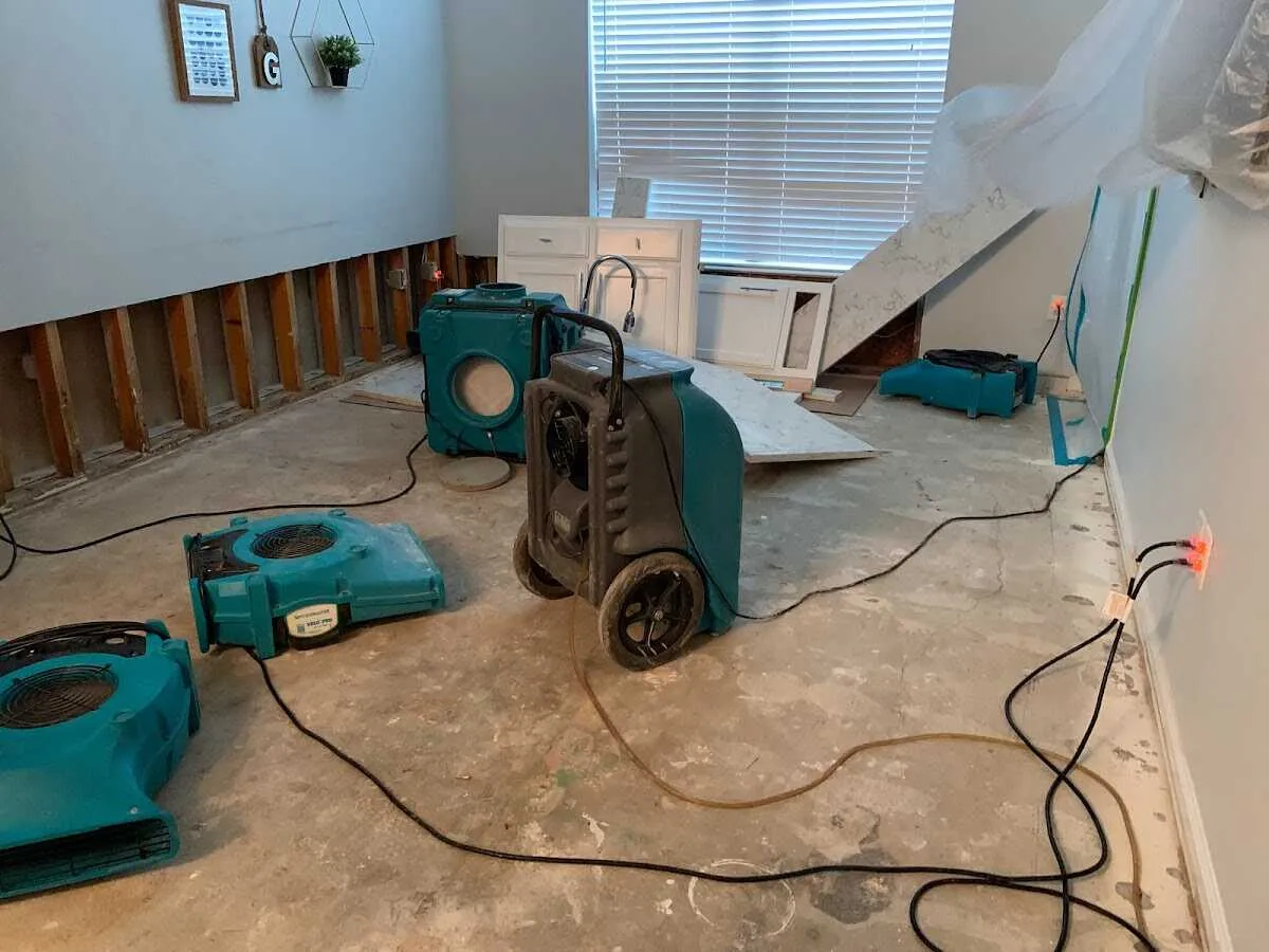Dehumidifier in flood-cut room for Water Extraction & Removal in Thomaston